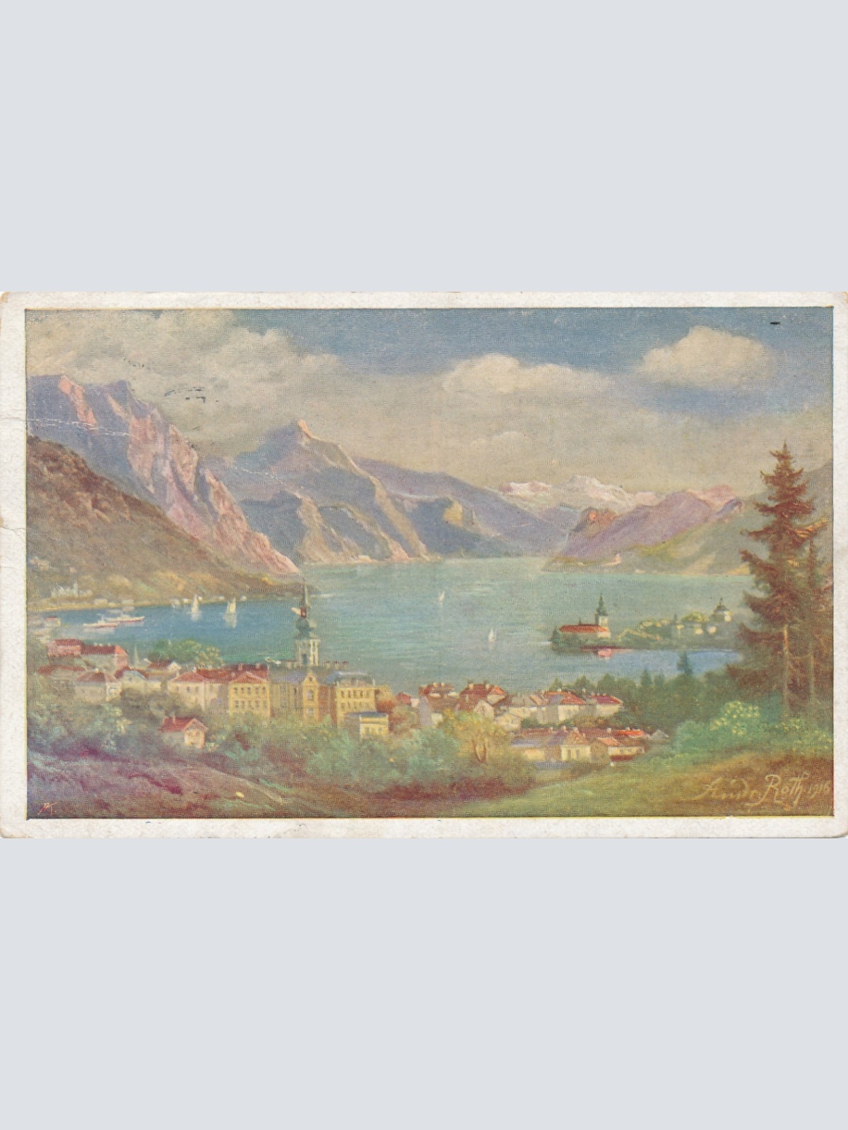 AK aus Gmunden am Traunsee OÖ Ansichtskarte (15615)