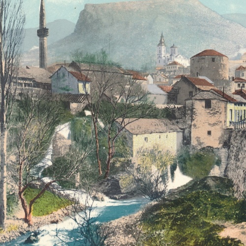 AK aus Mostar Radoboja Wasserfälle Bosnien - Herzegowina Ansichtskarte (15178)