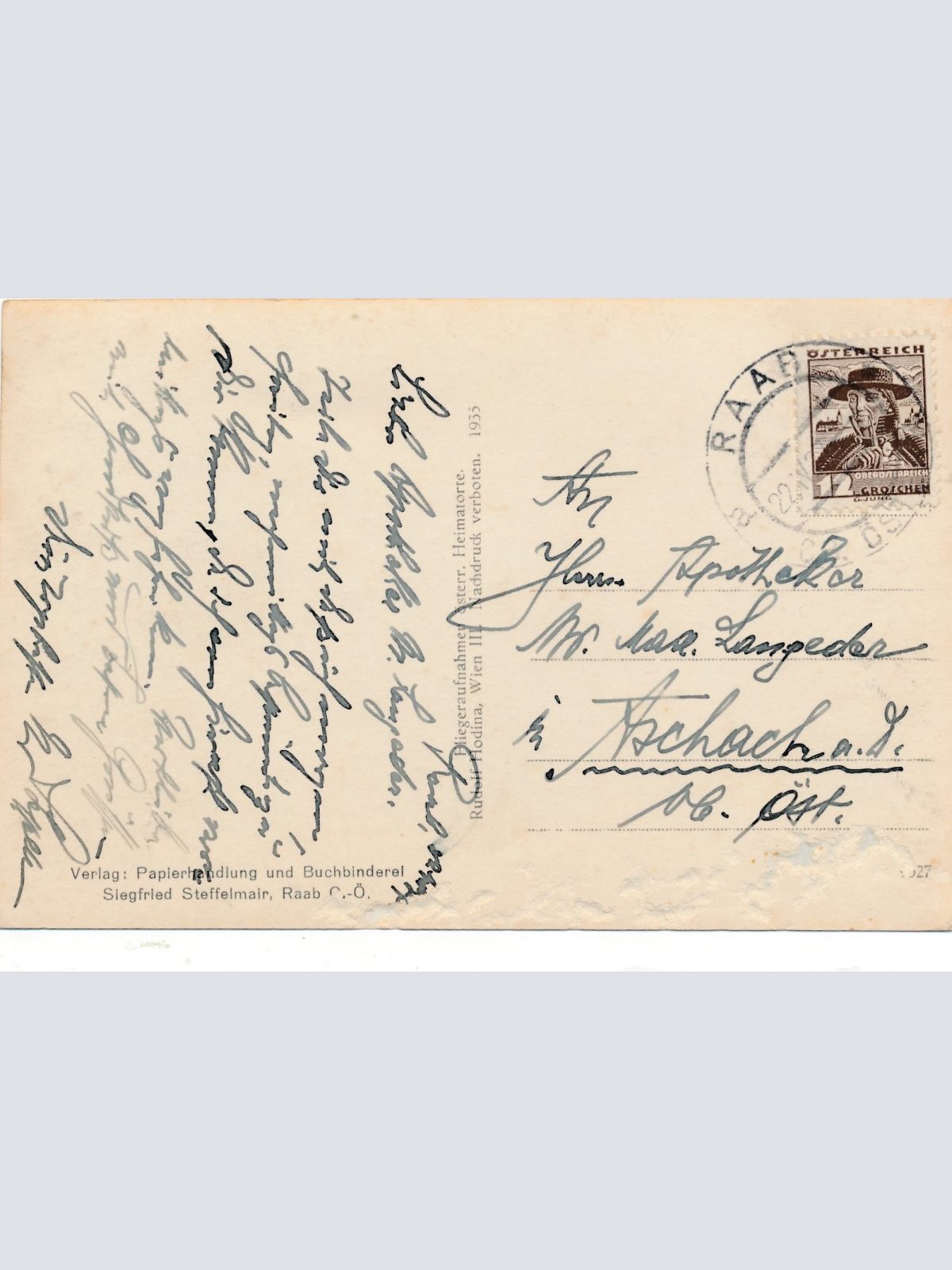 AK Raab im Innkreis Fliegeraufnahme Oberösterreich Ansichtskarte (15556)