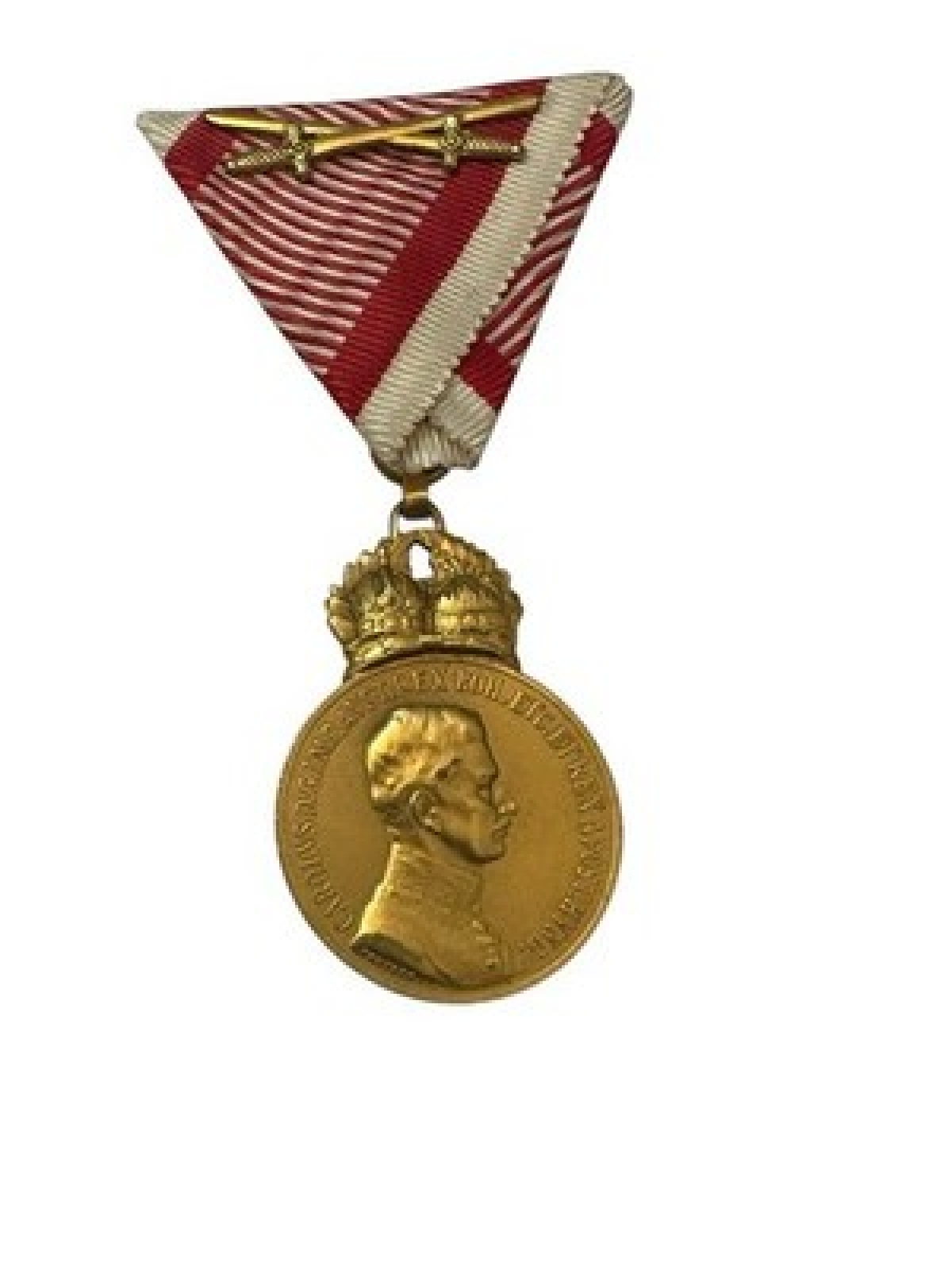 Militär Verdienstmedaille Signum Laudum mit Schwertern Kaiser Karl KuK