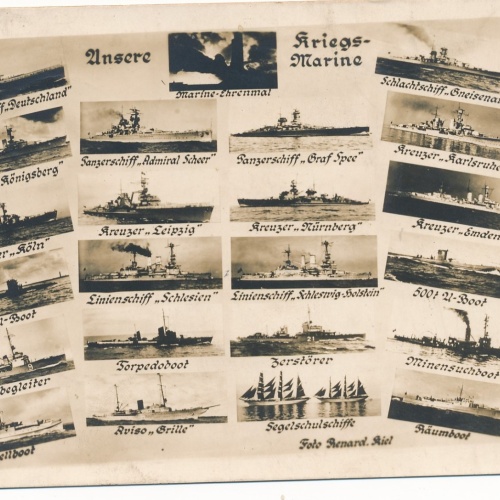 AK unsere Kriegsmarine verschiedene Schlachtschiffe Ansichtskarte (16322)