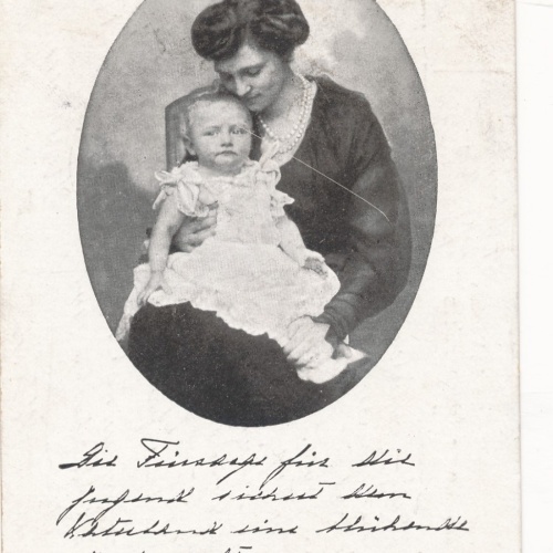 AK Kaiserin Zita mit ihren Kind Feldpoststempel KK 2. Korpskmdo (16326)