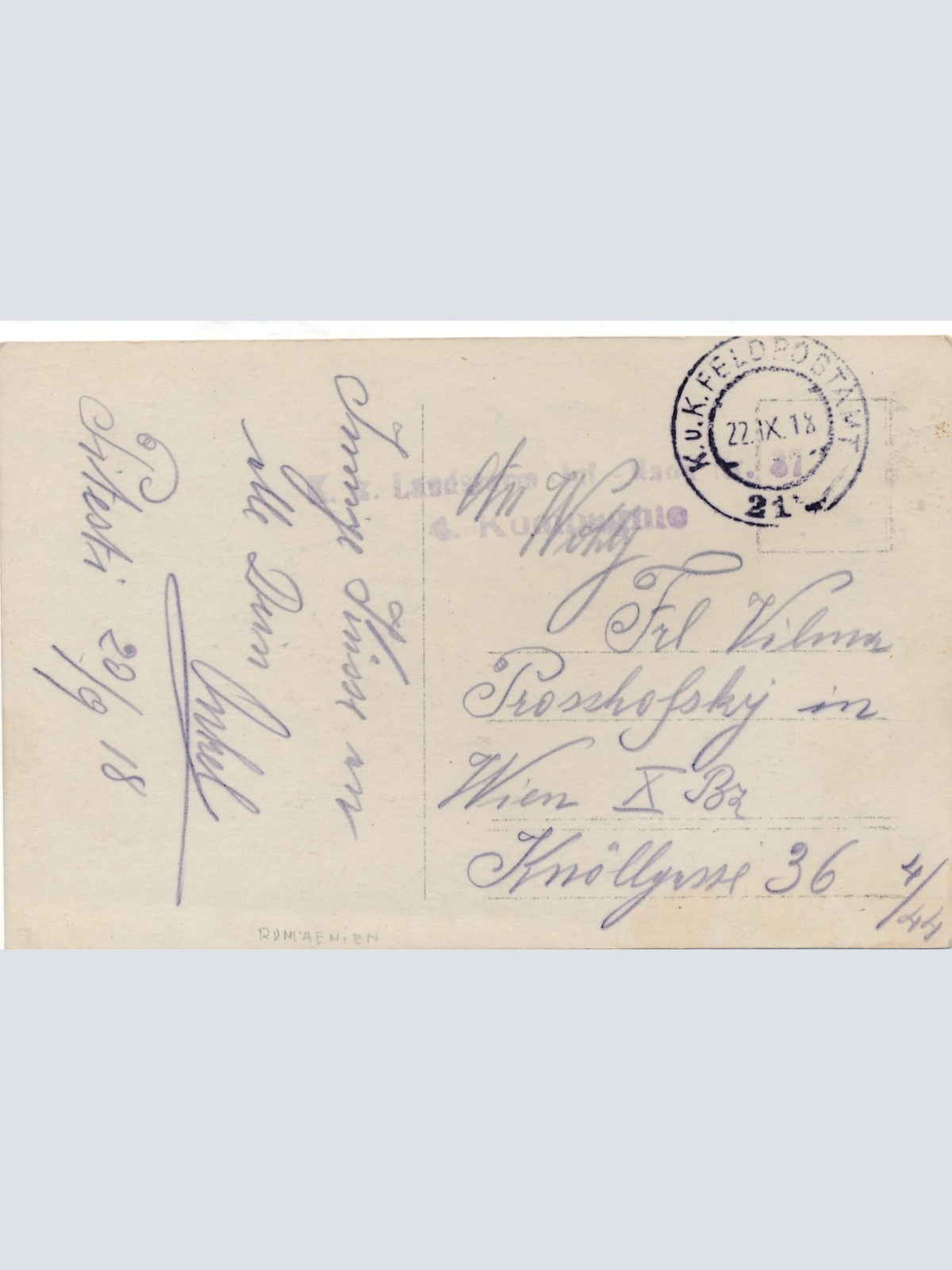 Feldpostkarte KuK Feldpostamt Männer mit Hund und Gans Ansichtskarte (16332)