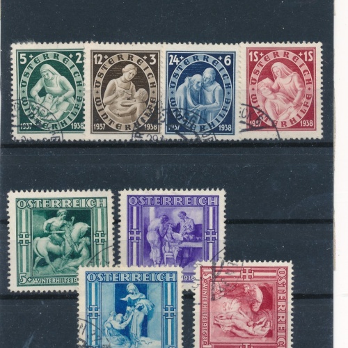 Winterhilfe 3. und 4. Ausgabe  1936 - 37  gestempelt (16453)