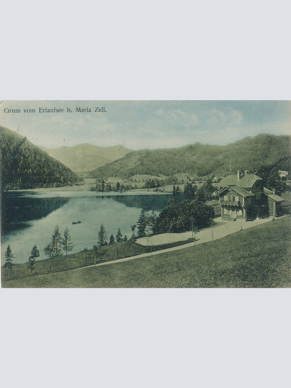 AK gruss vom Erlaufsee bei Mariazell Steiermark Ansichtskarte (16481)
