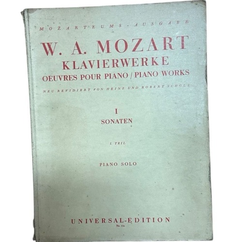 Klavierwerke, Band I: Sonaten für Piano solo Mozart, Wolfgang Amadeus: