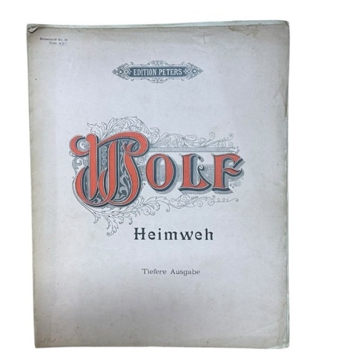 Heimweh, tiefer Ausgabe Wolf, Hugo: