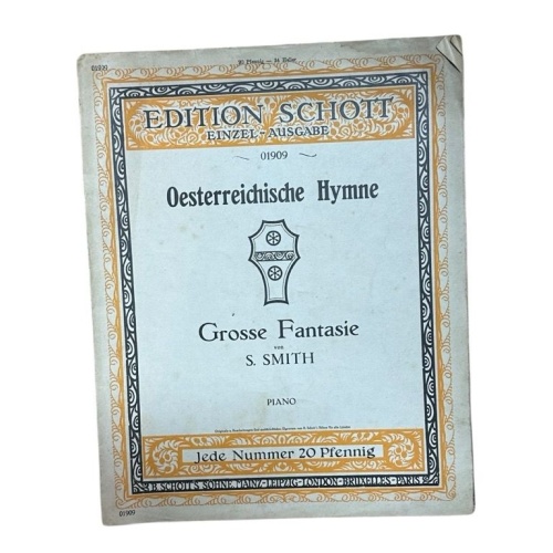Oesterreichische Hymne. Grosse Fantasie, Piano Smith, S.: