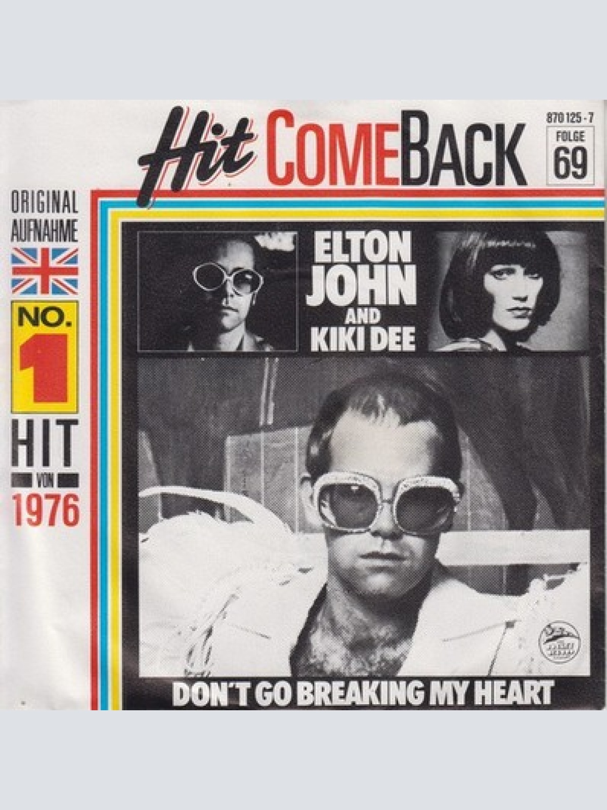7", Single, RE Elton John And Kiki Dee - Don't Go Breaking My Heart