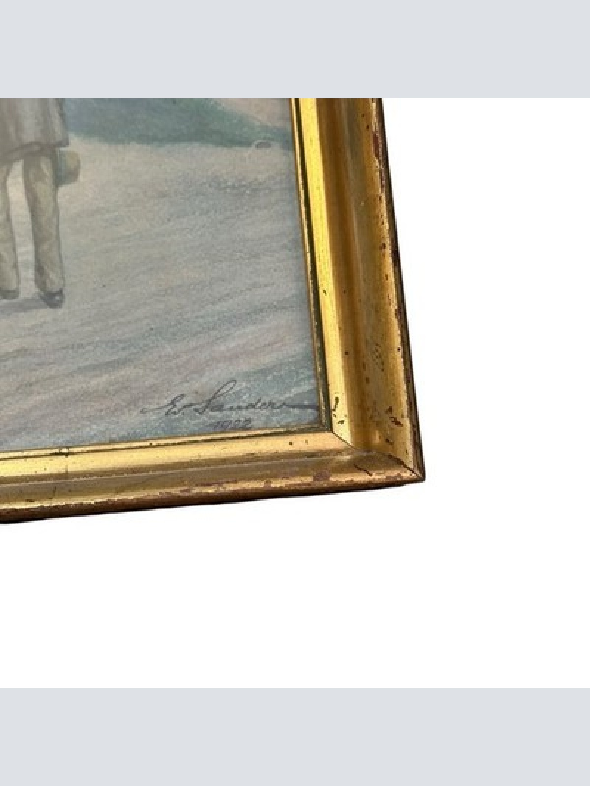 Gross Russbach Großrußbach Niederösterreich Aquarell um 1922     E. Lauderer