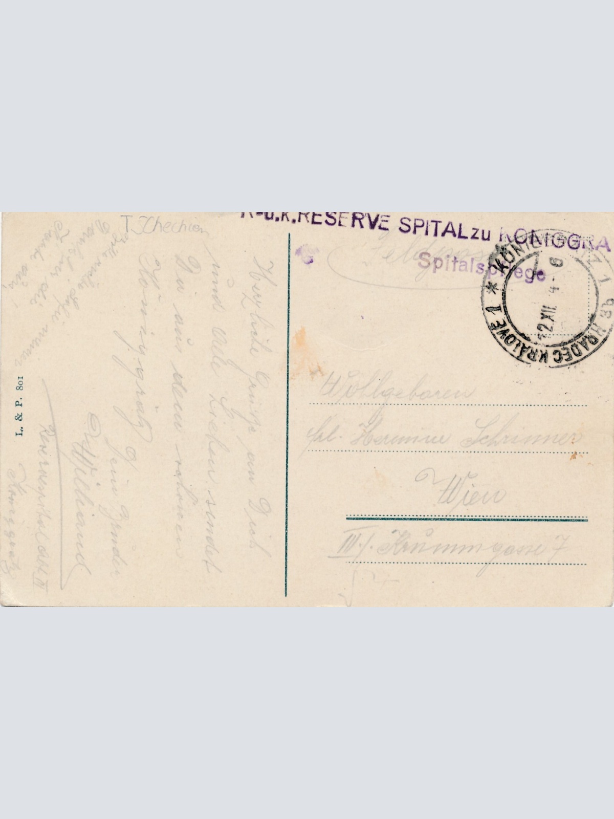 AK aus Hradec Kralove Grand Hotel Tschechoslowakei Ansichtskarte (16585)