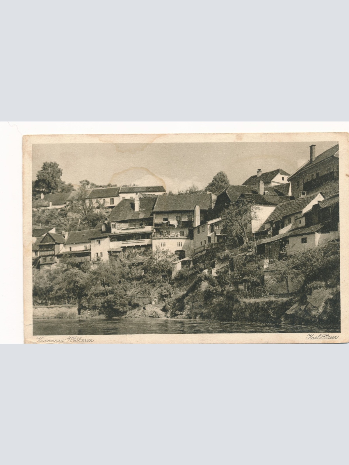 AK aus Krummau in Böhmen Tschechoslowakei Ansichtskarte (16601)