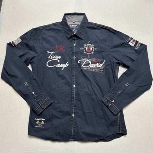Camp David Freizeithemd Regular Fit Blau Herren Größe M Maße siehe Fotos