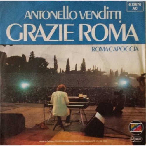 7", Single Antonello Venditti - Grazie Roma