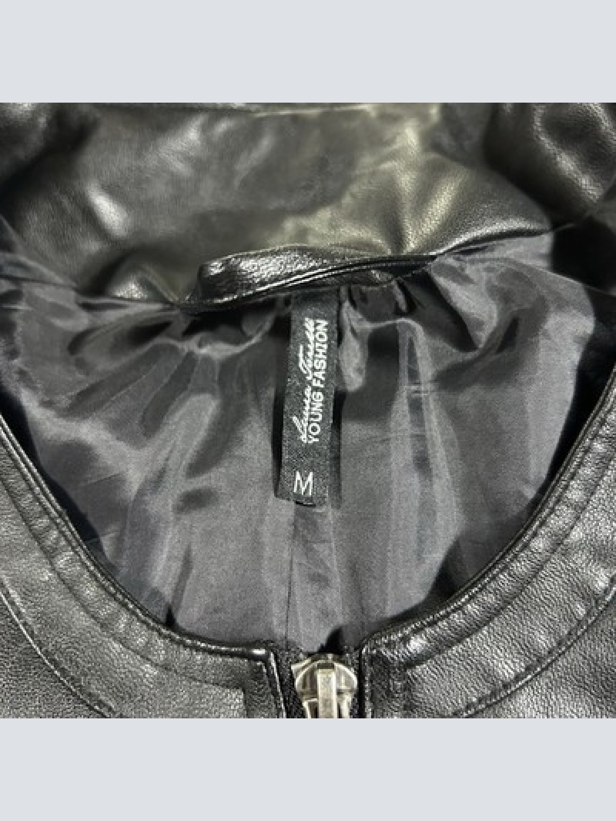 Laura Torelli Young Fashion Leder Look Jacke Schwarz Damen Größe M Maße auf Foto