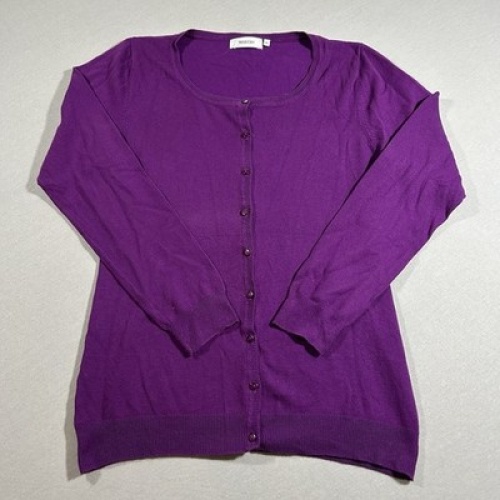 C&A Yessica leichte Strickjacke / Cardigan Lila Damen Größe M Maße auf Fotos