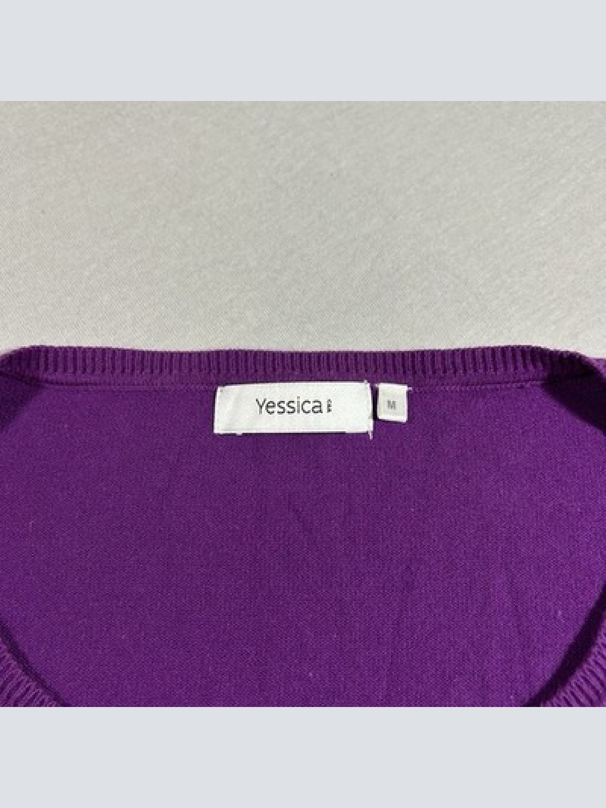 C&A Yessica leichte Strickjacke / Cardigan Lila Damen Größe M Maße auf Fotos