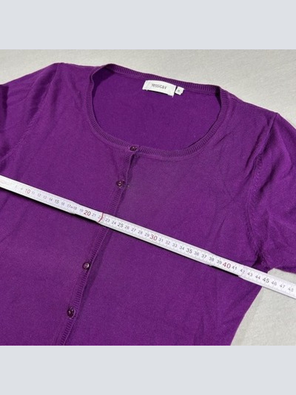 C&A Yessica leichte Strickjacke / Cardigan Lila Damen Größe M Maße auf Fotos