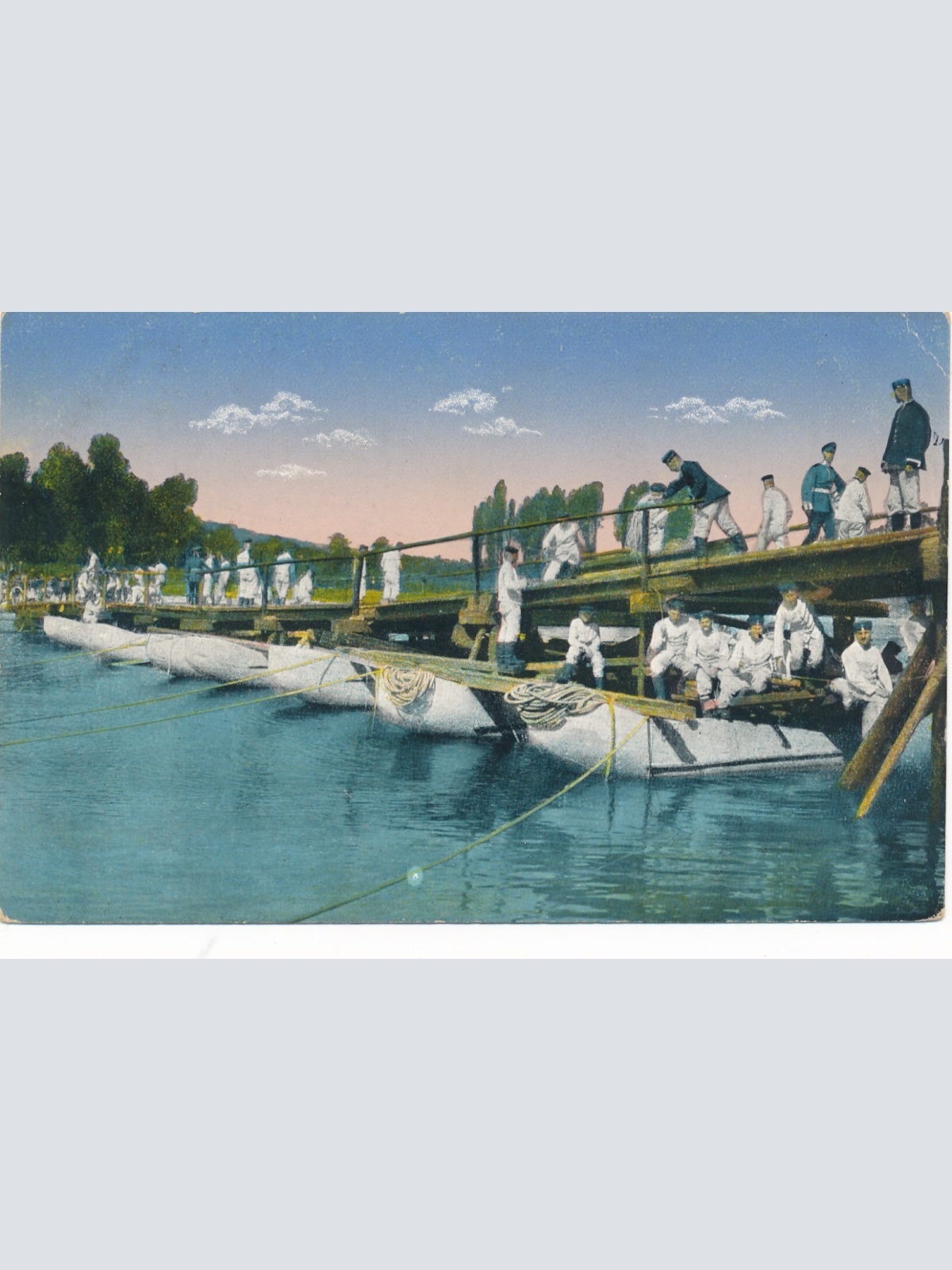 AK aus Militaria Das Deutsche Heer Pioniere beim Brückenbau Ansichtskarte (16750