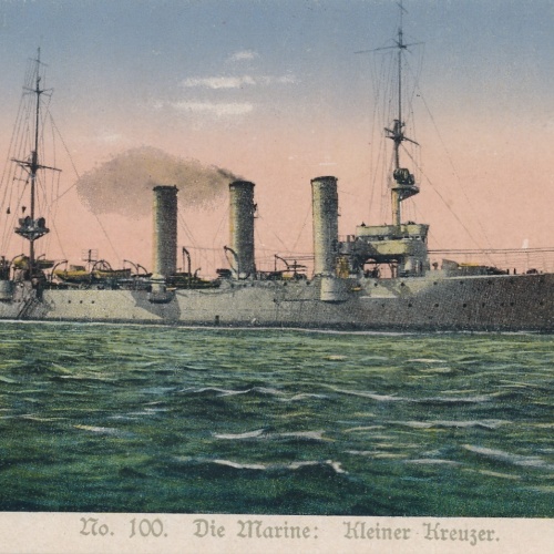 AK aus Militaria Die Marine Kleiner Kreuzer Ansichtskarte (16747)