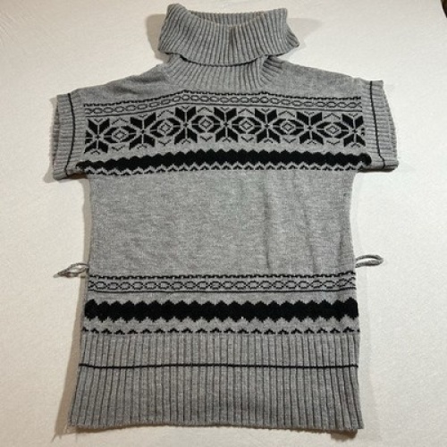 N.W.D New Women Design Rollkragenpullover Ärmellos Grau Damen Größe S Maße-Fotos