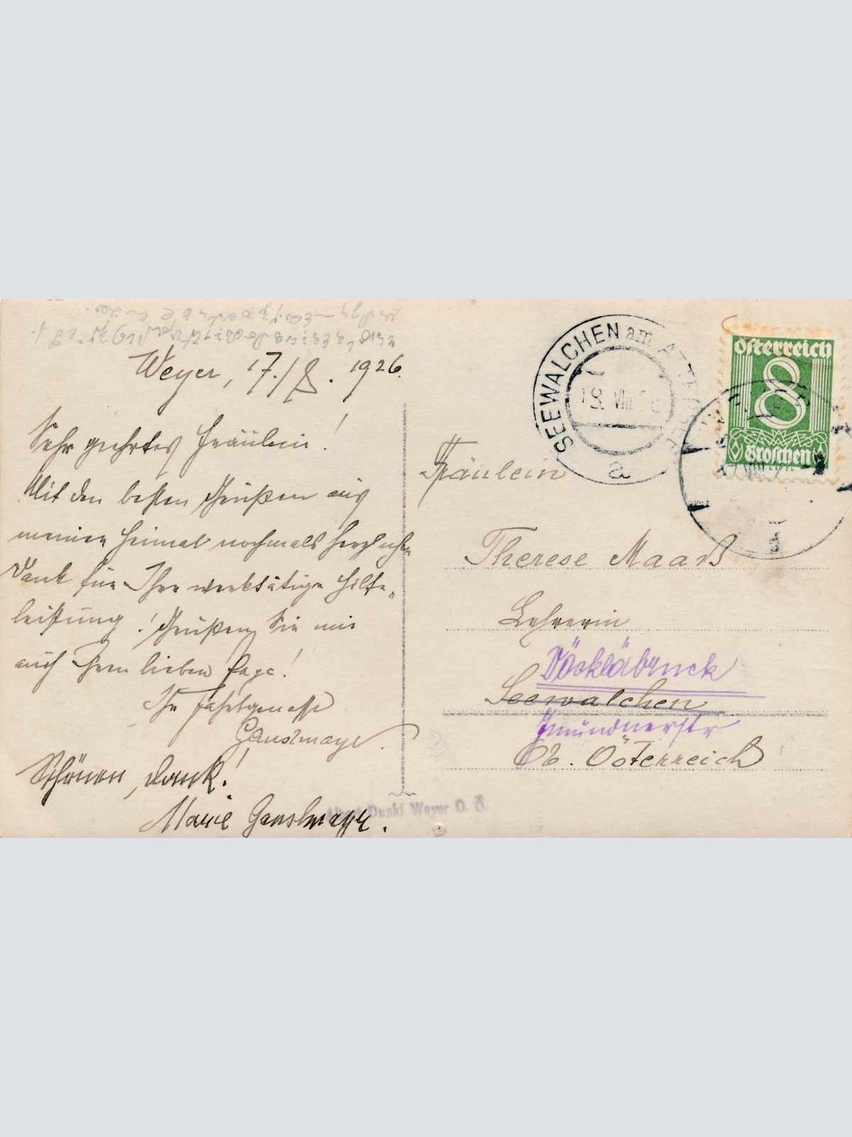 AK aus Weyer an der Enns Oberösterreich Ansichtskarte (16845)