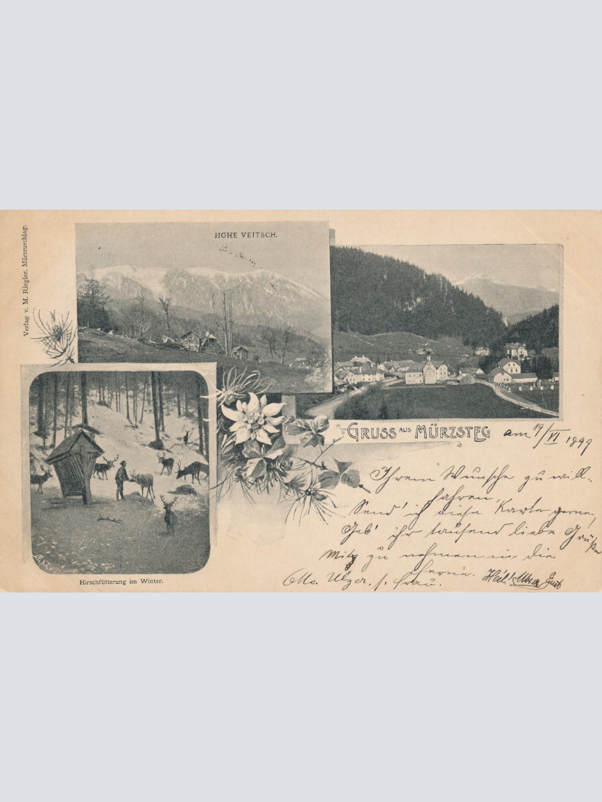 AK gruss aus Mürzsteg Steiermark Ansichtskarte (16792)