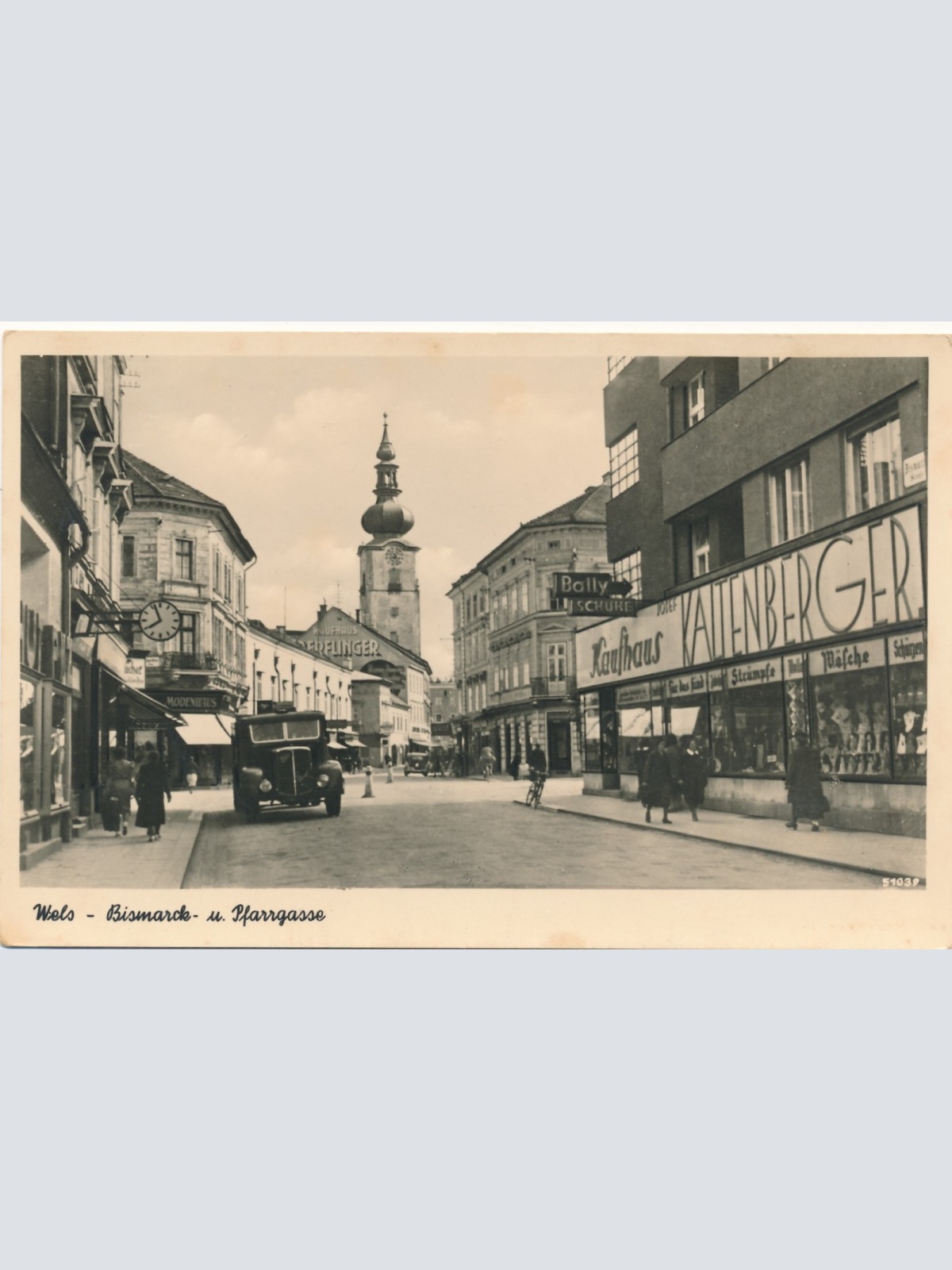 AK aus Wels Bismark Pfarrgasse Oberösterreich Ansichtskarte (16865)