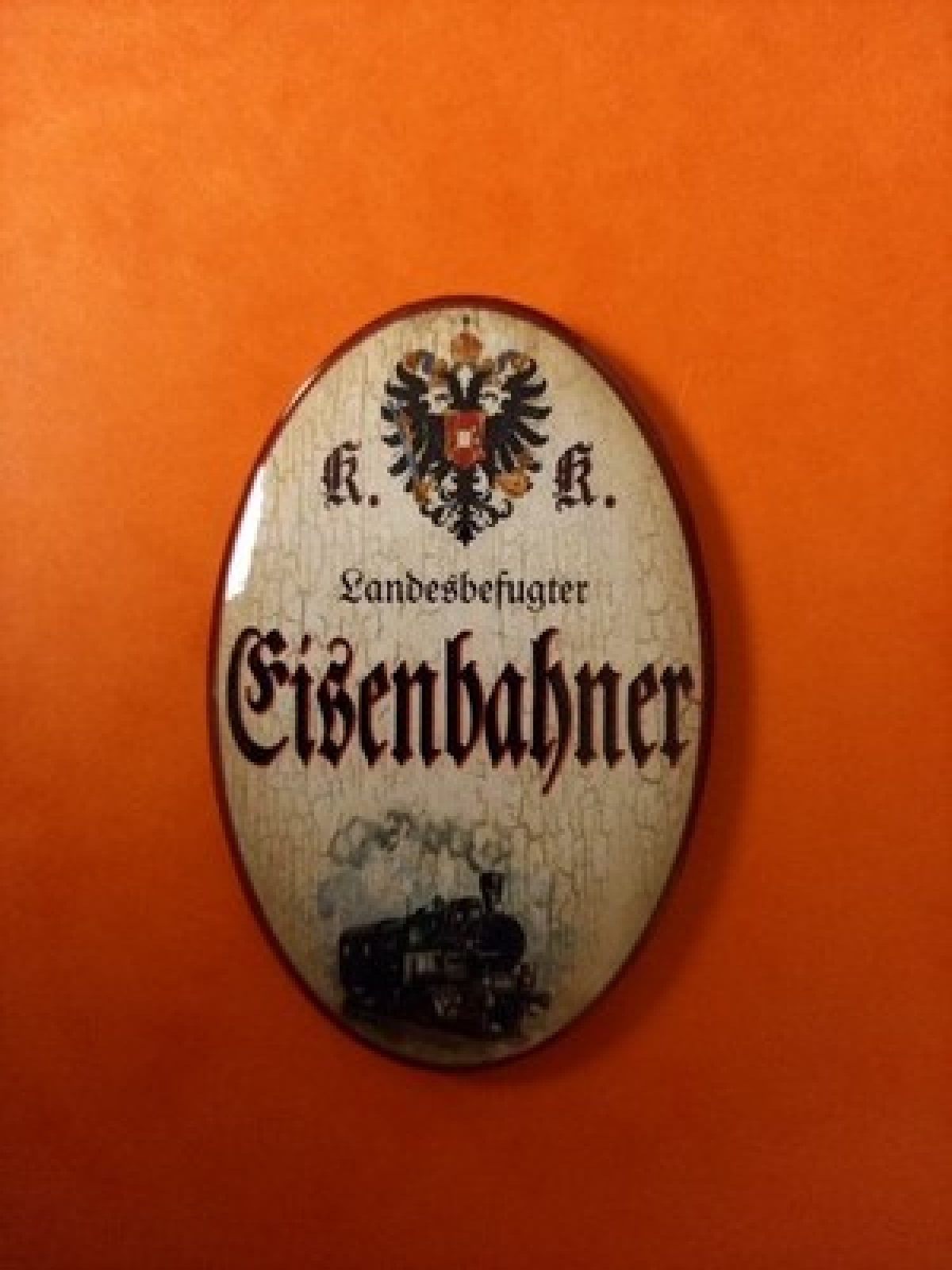 Nostalgie KuK Flaschenöffner Magnet Landesbefugter Eisenbahner