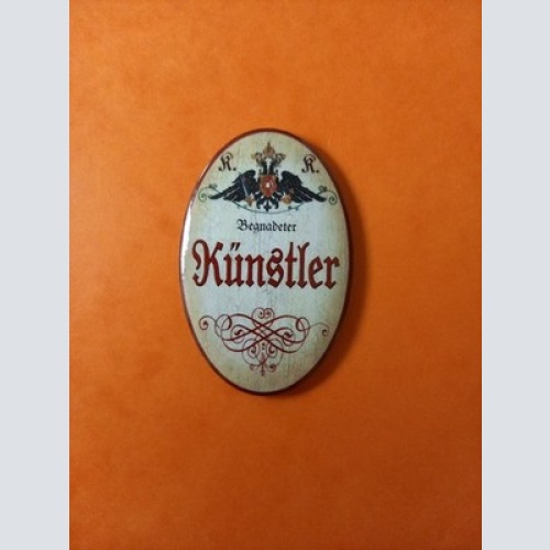Nostalgie KuK Flaschenöffner Magnet Begnadeter Künstler