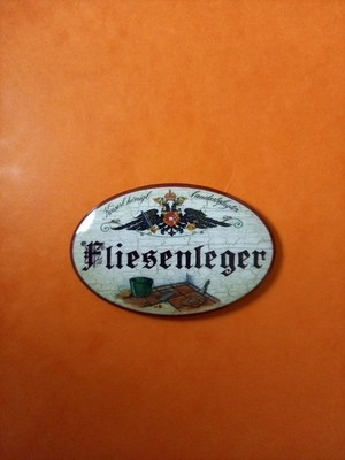 Nostalgie KuK Flaschenöffner Magnet Landesbefugter Fliesenleger