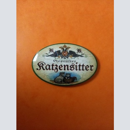 Nostalgie KuK Flaschenöffner Magnet Geprüfter Katzensitter