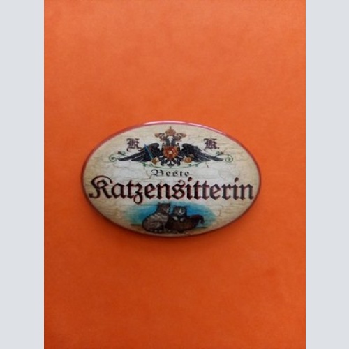 Nostalgie KuK Flaschenöffner Magnet Beste Katzensitterin