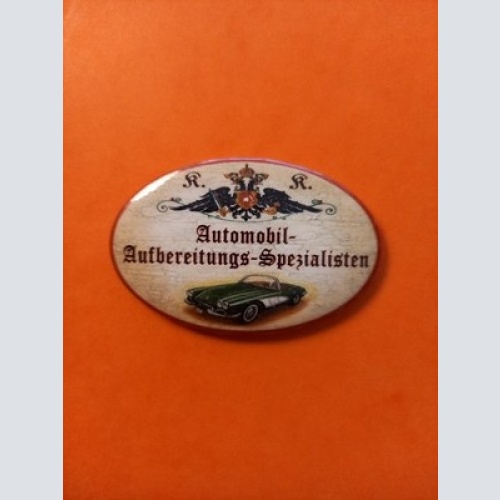 Nostalgie KuK Flaschenöffner Magnet Automobil Aufbereitungs Spezialisten