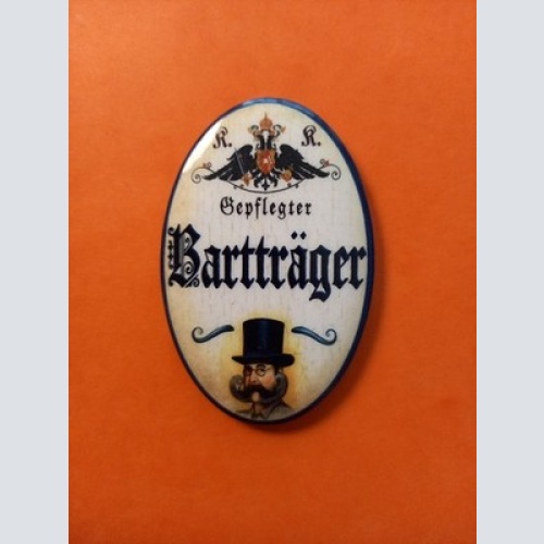 Nostalgie KuK Flaschenöffner Magnet Gepflegter Bartträger