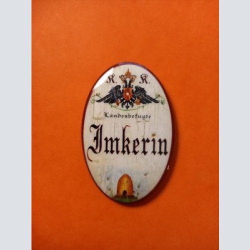 Nostalgie KuK Flaschenöffner Magnet Landesbefugte Imkerin