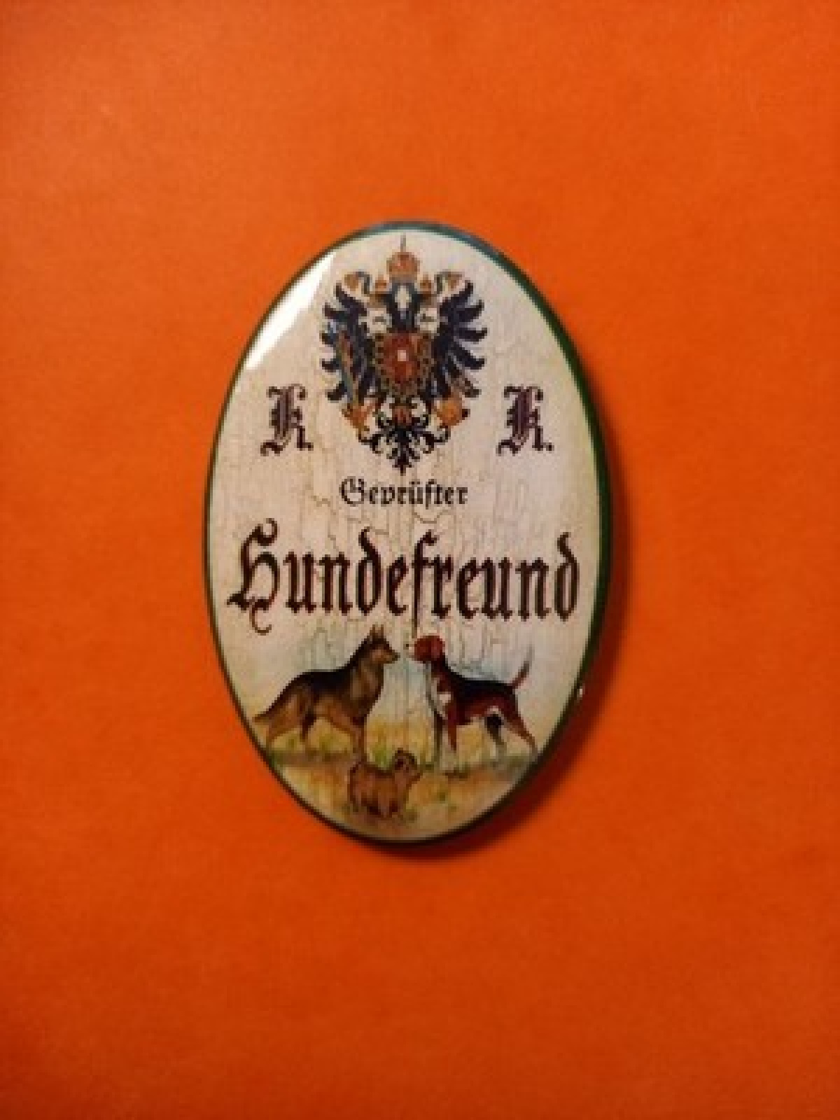Nostalgie KuK Flaschenöffner Magnet Geprüfter Hundefreund