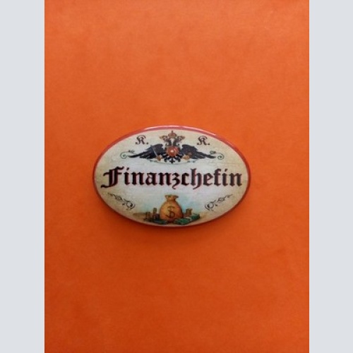 Nostalgie KuK Flaschenöffner Magnet Finanzchefin