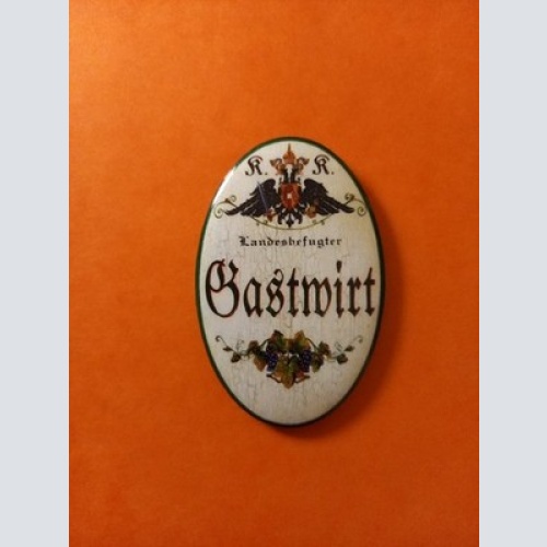 Nostalgie KuK Flaschenöffner Magnet Landesbefugter Gastwirt