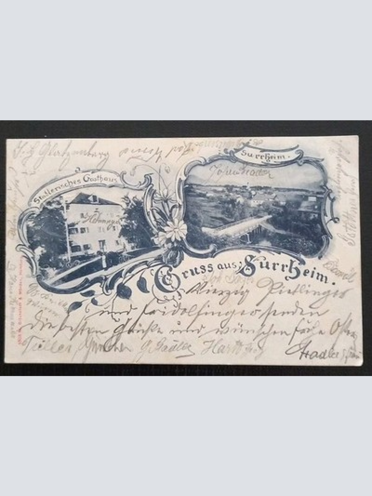 Gruss aus Surrheim / Surheim mit Stadler’s Gasthaus & Ortsansicht K