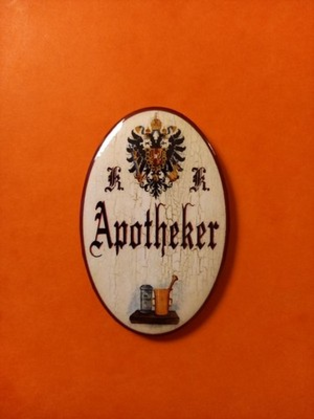 Nostalgie KuK Flaschenöffner Magnet Apotheker