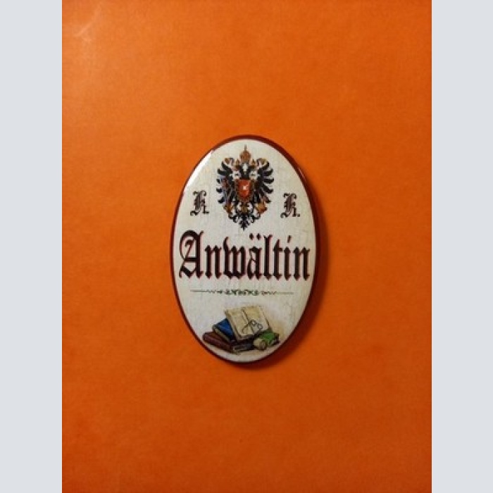 Nostalgie KuK Flaschenöffner Magnet Anwältin