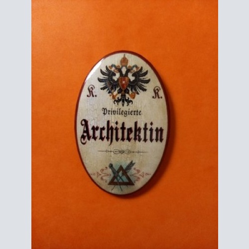 Nostalgie KuK Flaschenöffner Magnet Privilegierte Architektin