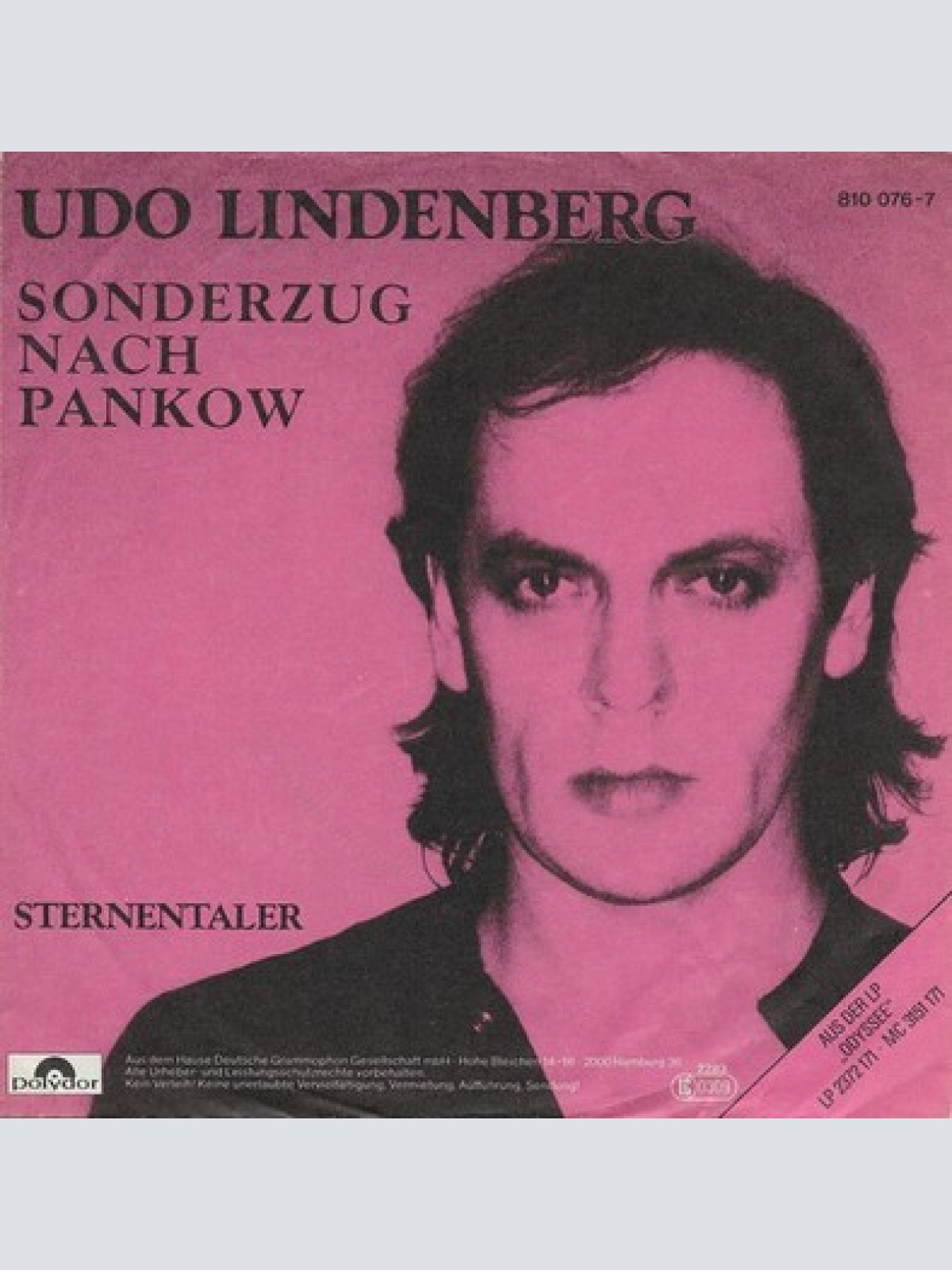 7", Single Udo Lindenberg - Sonderzug Nach Pankow