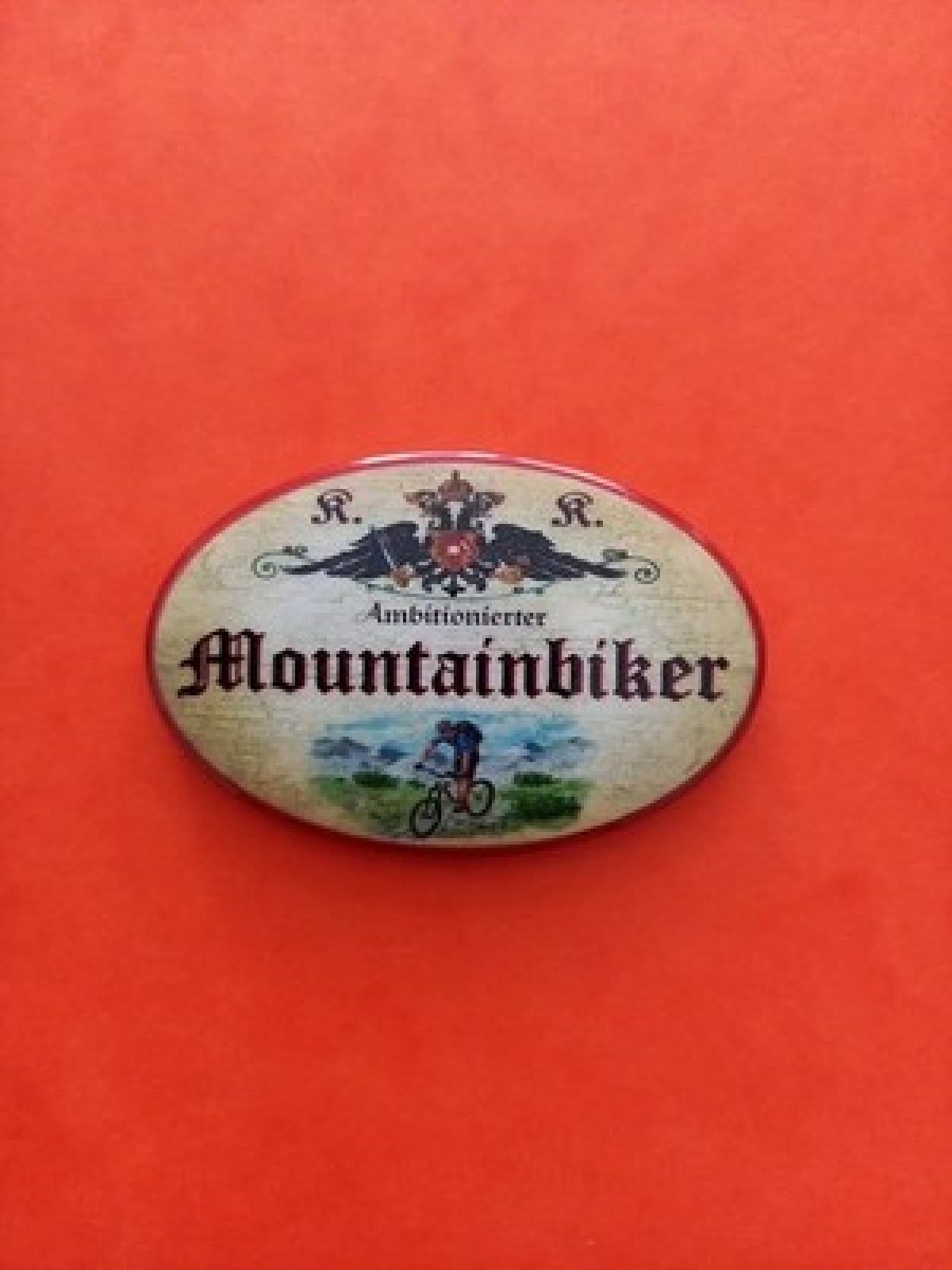 Nostalgie KuK Flaschenöffner Magnet Ambitionierter Mountainbiker