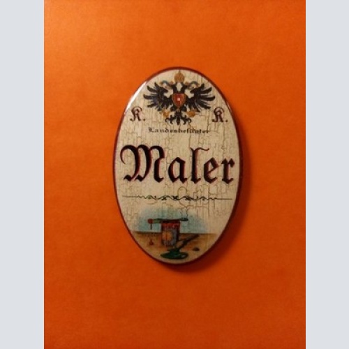 Nostalgie KuK Flaschenöffner Magnet Landesbefugter Maler