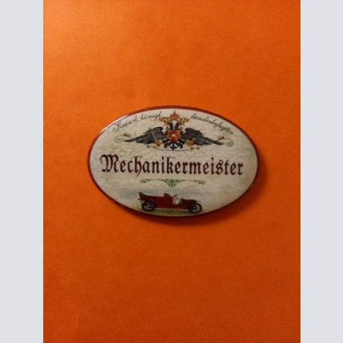 Nostalgie KuK Flaschenöffner Magnet Landesbefugter Mechanikermeister