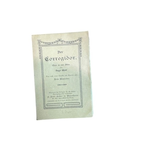 Der Corregidor. Wolf, Hugo: