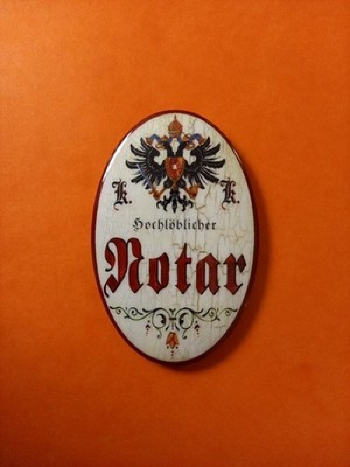 Nostalgie KuK Flaschenöffner Magnet Hochlöblicher Notar