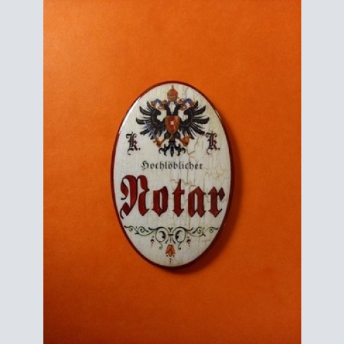 Nostalgie KuK Flaschenöffner Magnet Hochlöblicher Notar